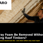 spray foam removal from roof timbers