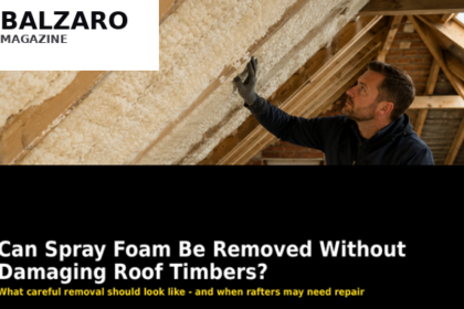spray foam removal from roof timbers