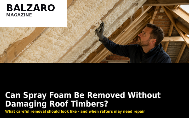 spray foam removal from roof timbers